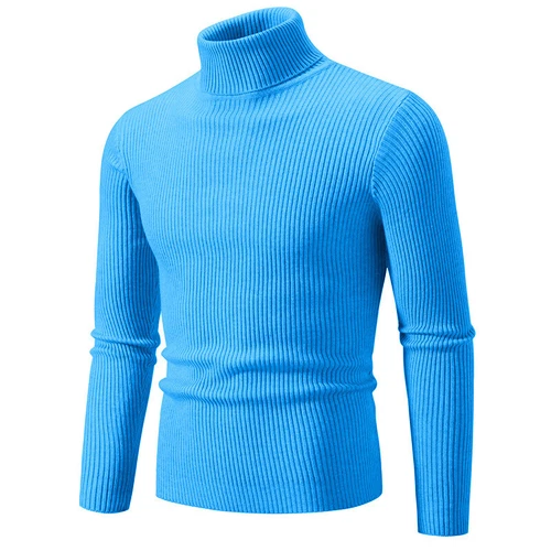 Herren Pullover Rollkragenpullover Männer Strickwaren Winter Langarm Strickpullover - Bild 21 von 38