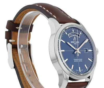 breitling transocean day date blue
