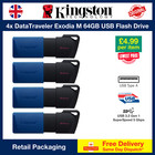 4x Kingston DataTraveler Exodia M 64GB USB Flash Drive, USB 3.2 Gen 1, DTXM/64GB