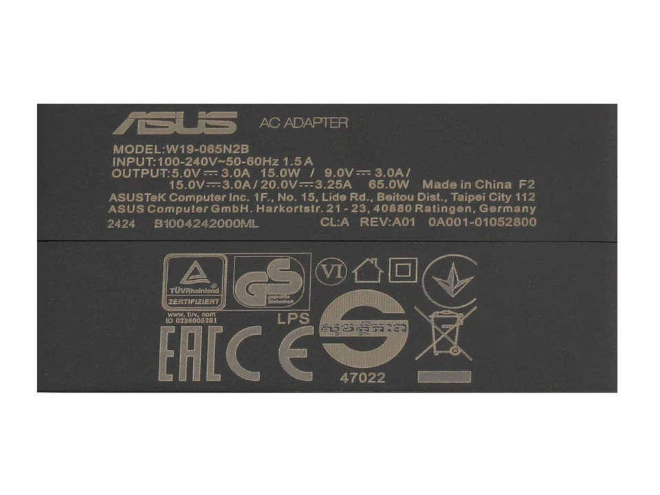 Asus USB-C Netzteil für ExpertBook B9 B9450FA 65,0 Watt - Bild 4 von 4
