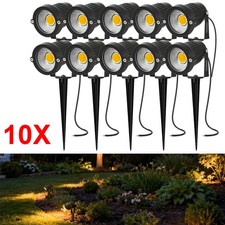 10pcs Led Low Voltage 12v 5w Landscape Light 3000k Garden Outdoor Spotlight Ip65