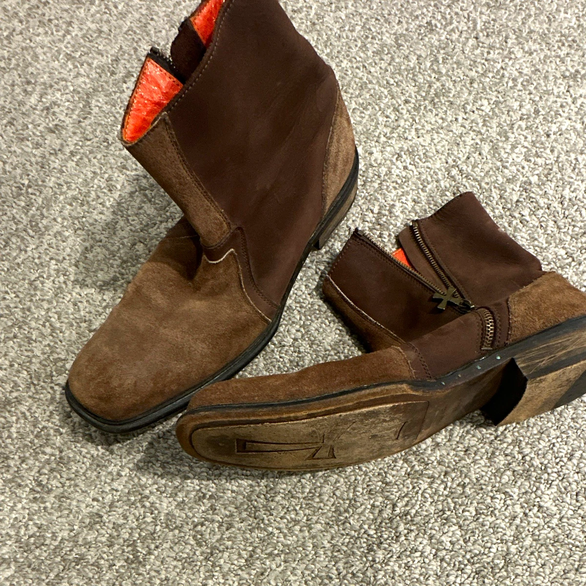 Maison Martin Margiela Zip Leather Upper Boots for Men for Sale