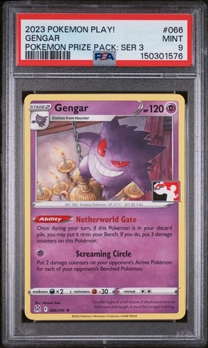 2023 POKEMON PLAY! POKEMON PRIZE PACK: SER 3 #066 GENGAR PSA 9