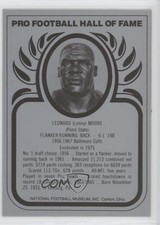 1988-2013 Pro Football Hall of Fame Metallic Lenny Moore HOF 0q3