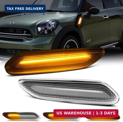 D-Lumina Sequential LED Side Marker Lights Turn Signal Blinker Lamp Clear Lens f