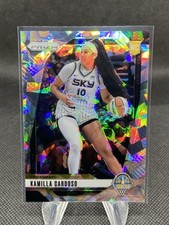 2024 Panini Prizm WNBA Kamilla Cardoso Silver Cracked Ice Prizm #93 Sky