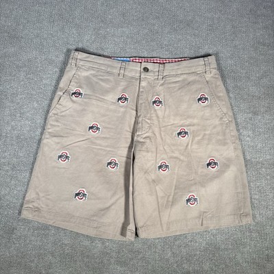Pennington & Bailes Shorts Men 36 Khaki Chino Ohio State Buckeyes All Over Print