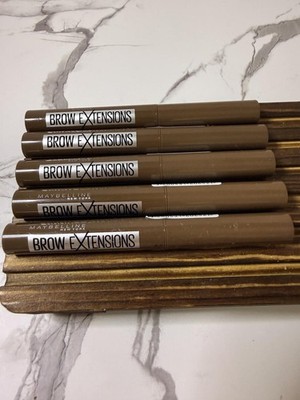 Maybelline Brow Extensions Fiber Pomade Crayon Lot of 5 Medium Brown 04