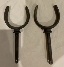Pair Vintage Old Galvanised Rowlocks Rowing Oar Locks Boat, Canoe, Dinghy.