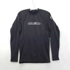 ONeill Rash Guard Shirt Mens Small Black Long Sleeve UPF 50+ Surf Swim
