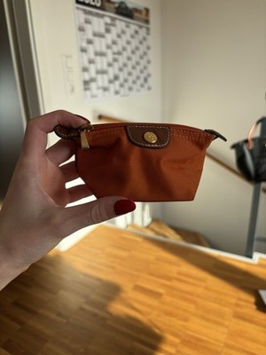 Longchamp le pliage Portemonnaie Geldbörse clutch Kosmetiktasche Orange