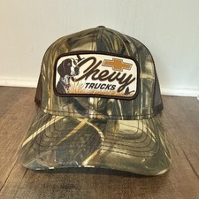 Chevy Trucks Mens Camo Waterfowl Hat Trucker Snapback Adjustable Bird Dog Cap