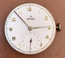 Vintage Omega Movement Cal 30T2PC & dial - balance ok - for parts or repair