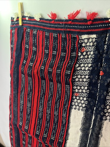 Tela textil vintage MCM Kelim Filipinas provincia norteña de Luzón 58" - Imagen 5 de 11