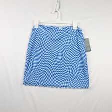 Wild Fable Skirt Womens Medium Checkered Mini Stretch Recycled Polyester New