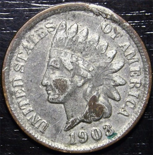 1903 Indian Head Penny 1c US Coin Philadelphia Mint