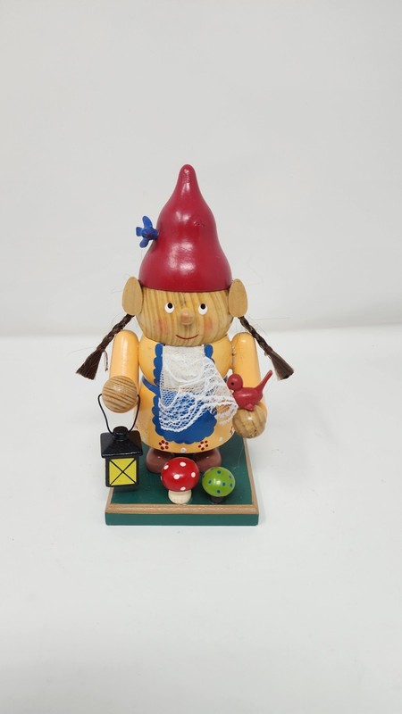 World Market Holiday Nutcracker Emma 7" Wooden Wood Dated 2012 Gnome Christmas