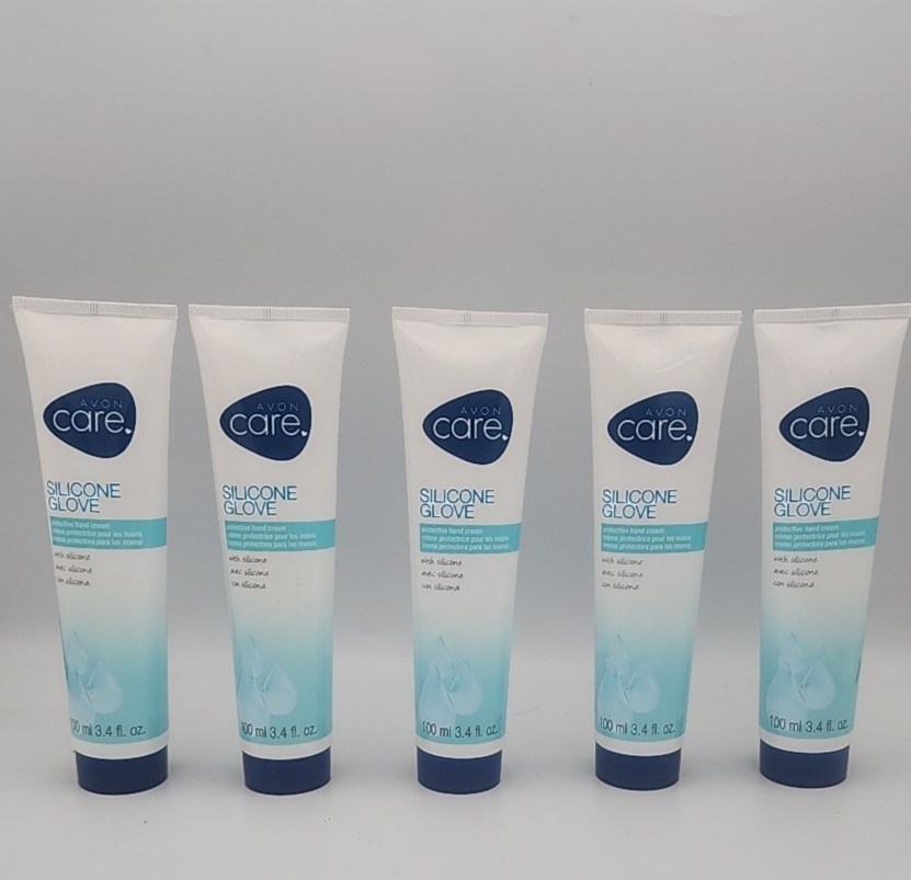 AVON CARE SILICONE GLOVE PROTECTIVE HAND CREAM-3.4 FL OZ ea-Lot of 5