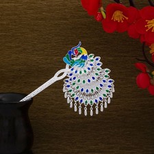 Vintage Silver Plated Peacock Ethnic Style Hair Accessory