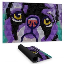 Begin Home Decor C1DM1424R7ANYA 14 x 24 in. Geometric Pug Purple Retro Pets D...