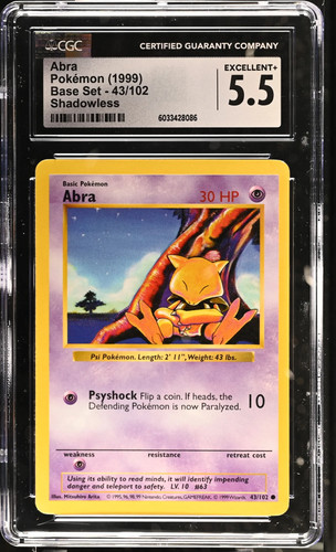 Abra (Shadowless) graded CGC 5.5 for sale on eBay
