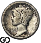 1921 Mercury Dime *Key Date, Low Mintage*