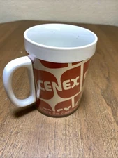Vintage Cenex Gas Petroleum Plastic Mug 8 Oz Insulated Thermo-Serv Coffee Cup