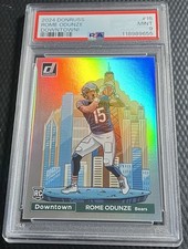 2024 Rome Odunze Bears Downtown! PSA 9 Panini Donruss SSP Prizm Rookie Card #15
