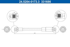 BREMSSCHLAUCH FÜR VW POLO VI (AW1, BZ1, AE1) - ATE 24.5204-0173.3