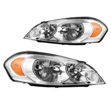 Headlight Assembly Set Pair, Compatible with 2006-2013 Impala,2014-2016 Chrome