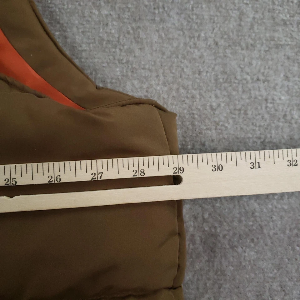 Field & Stream Vest Mens 3XL Brown Tan Puffer Quilted Insulated Sherpa Collar - Image 3 of 4