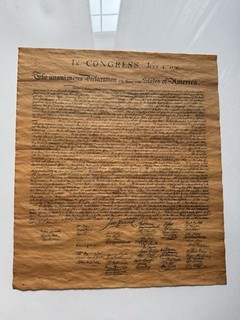 Estate Find DECLARATION OF INDEPENDENCE July 1776 US History Facsimile UNFRAMED