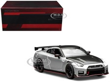 2022 NISSAN GT-R NISMO R35 RHD METAL SILVER 1/64 DIECAST BY MOTORHELIX M63523