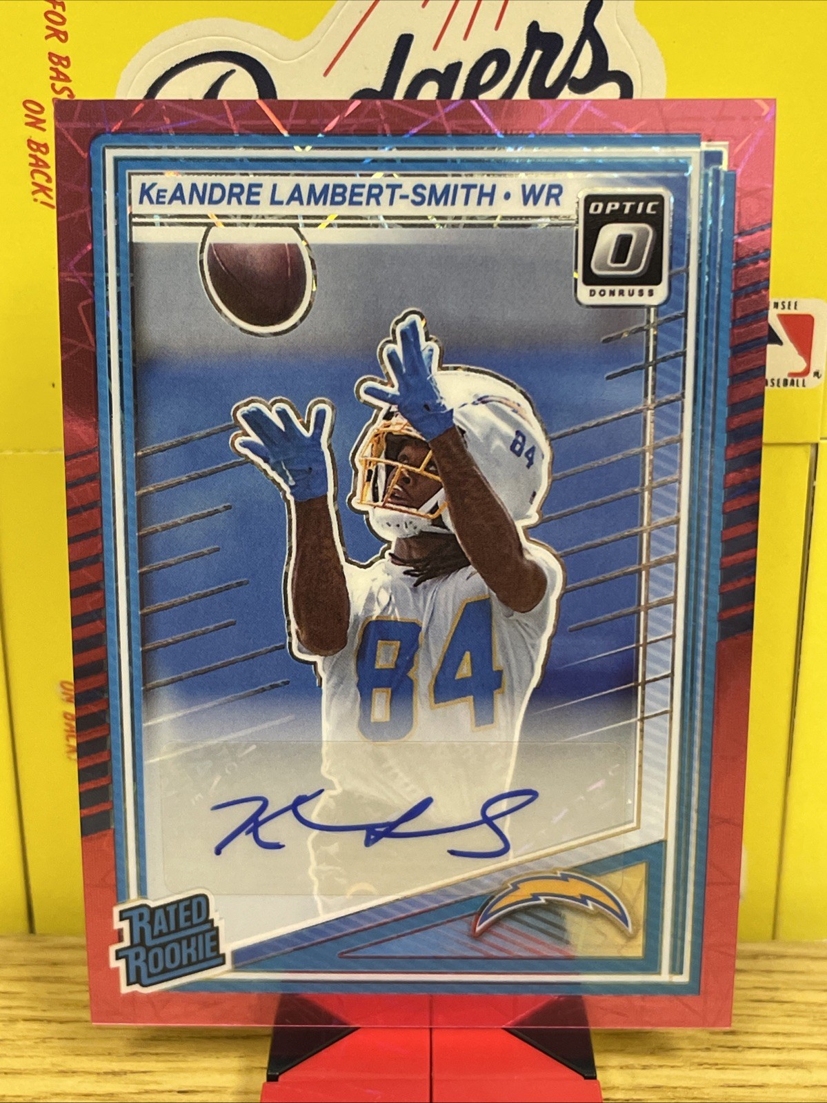  2025 Donruss Optic Keandre Lambert-Smith Chargers #271 Rated Rookie Auto /75