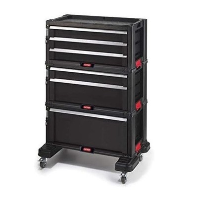 Keter Werkzeugregal mit 6 Schubladen Werkstattwagen Tool Chest Set