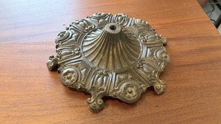 ANTIQUE VINTAGE HEAVY CAST IRON FOOTED FLOOR LAMP BASE LIGHT PART