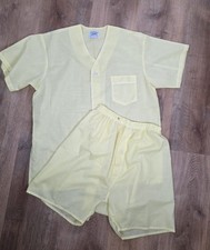 1970s Vintage Men's Manhattan Torque Short Sleeve 2 Piece Pajamas New