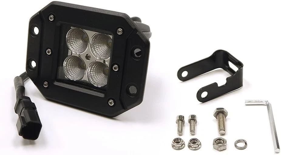 Мощный светодиодный фонарь 16 Вт Cree — хромированная серия с креплением заподлицо с жгутом проводов - Изображение 3 из 4