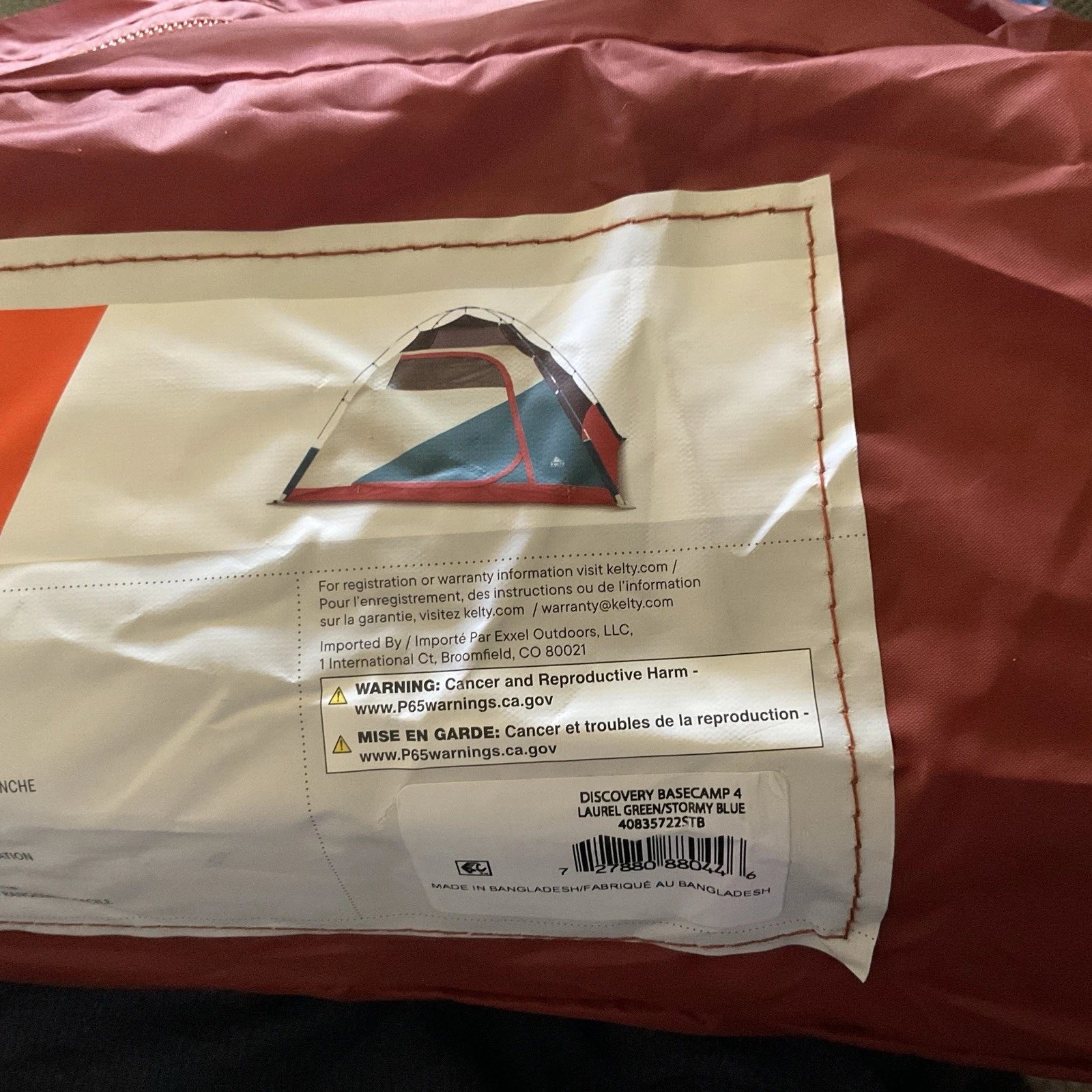 Kelty Discovery Basecamp 4 Man 3 Season Tent: Laurel Green/Stormy Blue