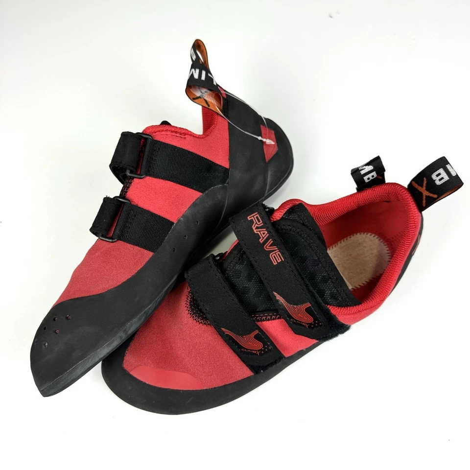 NEW Climb X Rave Strap Climbing Shoes Racing Red US Women's Size 11 /US Men's 10 - Image 3 of 4
