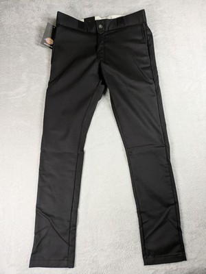 Dickies Twill Arbeitshose Herren 31x32 Skinny Fit gerades Bein schwarz