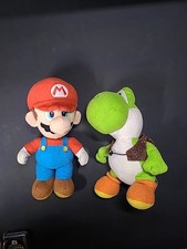 Super Mario Bros - Lot Of 2 Plush - Yoshi  Mario - 8  - Nintendo