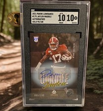 2021 Jaylen Waddle Rookie Auto Gold Panini Luminance Gold #175 Auto /100 SGC 10
