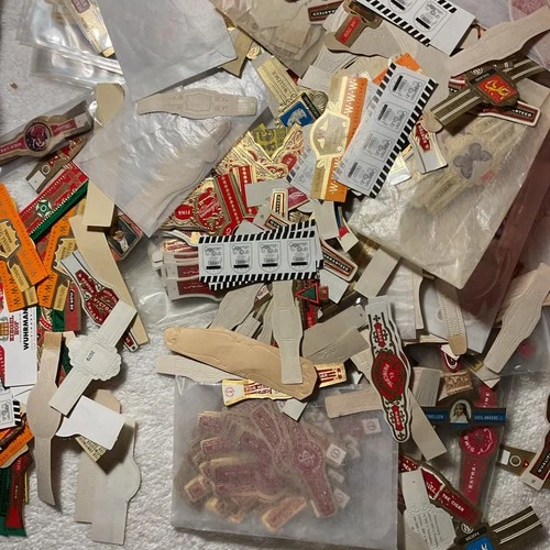 CIGAR BANDS LABELS-WORLDWIDE SELECTION-Wholesale Lot of 100 Old Vintage -RANDOM
