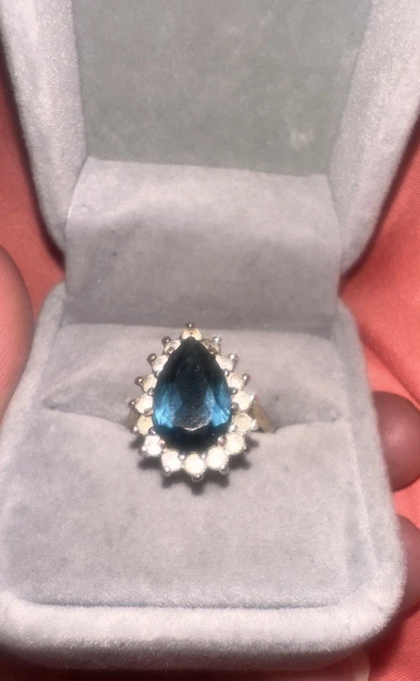 Лондон синий топаз кольцо размер 6,5 женщин - Изображение 4 из 4