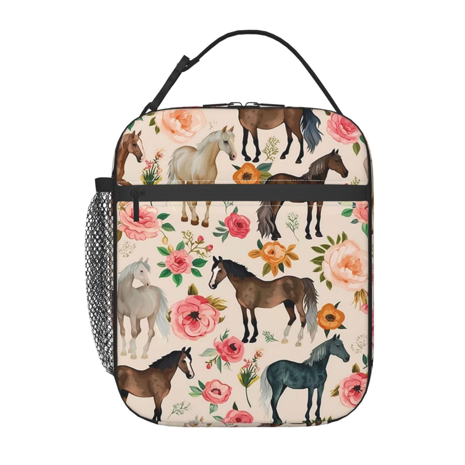 For Adults Women Girls Boys Floral Animal Lunch Box Insulate
