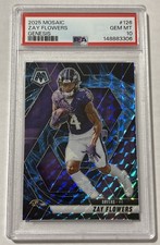 2025 Panini Mosaic- Genesis Zay Flowers #126 PSA 10 Gem Mint Ravens Case Hit SSP