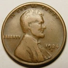 1924 S Lincoln Wheat Cent Penny VG-F  "Actual Coin Pictured - Not Cleaned"