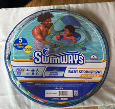 SwimWays Baby Spring Float Splash N Play with Adjustable Sun Canopy