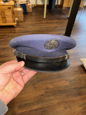 Vintage US Air Force Dress Blue Uniform Hat, Vietnam Era, 1970